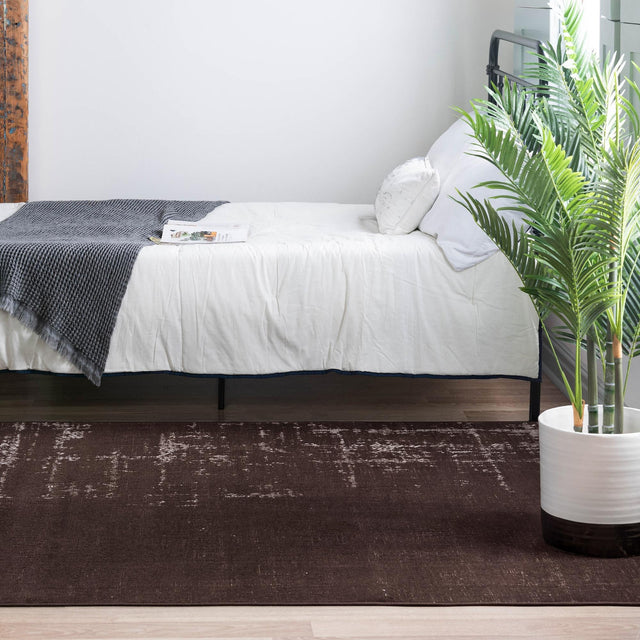 Charcoal 4' 1 x 6' 1 Valencia Rectangle Area Rug Modern Abstract Durable Carpet for Living Room, Dining, Office, Bedrooms, Dorm Rooms for Sale at Rug Engine