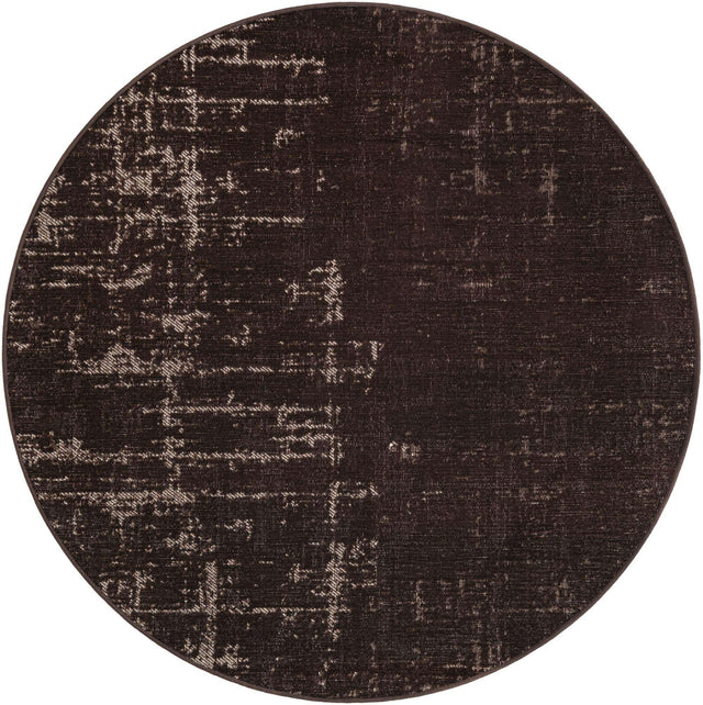 Charcoal 5' 3 x 5' 3 Valencia Round Area Rug Modern Abstract Durable Carpet for Living Room, Dining, Office, Bedrooms, Dorm Rooms for Sale at Rug Engine
