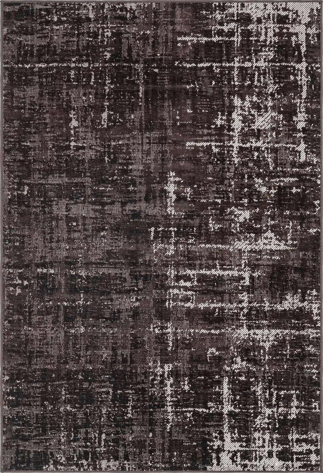 Charcoal 4' 1 x 6' 1 Valencia Rectangle Area Rug Modern Abstract Durable Carpet for Living Room, Dining, Office, Bedrooms, Dorm Rooms for Sale at Rug Engine