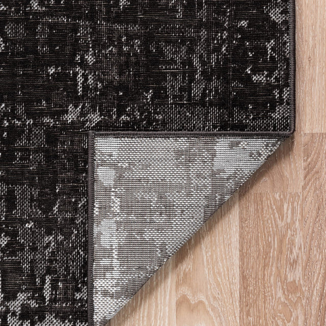 Charcoal 2' 7 x 10' Valencia Runner Area Rug Modern Abstract Durable Carpet for Living Room, Dining, Office, Bedrooms, Dorm Rooms for Sale at Rug Engine