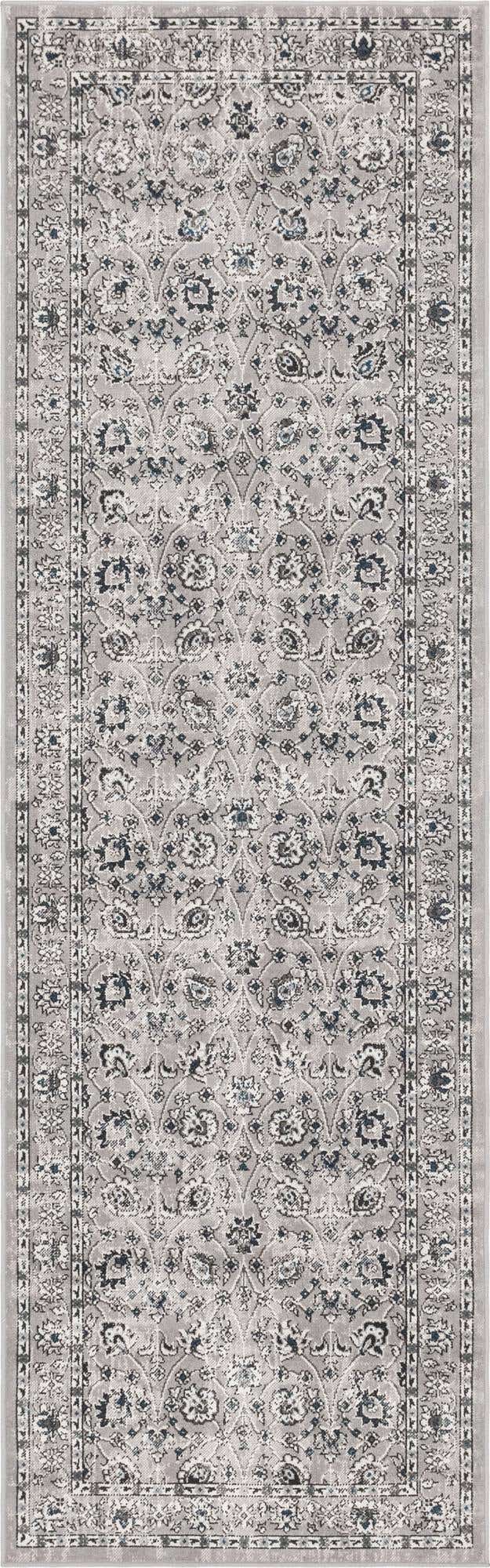 Gray 2' 7 x 10' Aarhus Runner Area Rug 100% Polypropylene With Jute Foundation Living Room Bedroom Carpet for Sale at Rug Engine