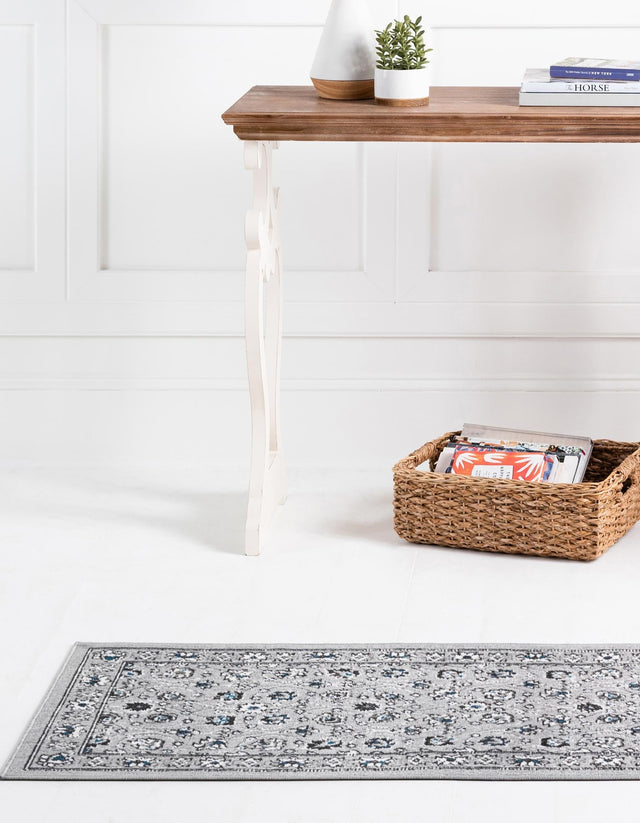 Gray 2' x 6' 1 Aarhus Runner Area Rug 100% Polypropylene With Jute Foundation Living Room Bedroom Carpet for Sale at Rug Engine