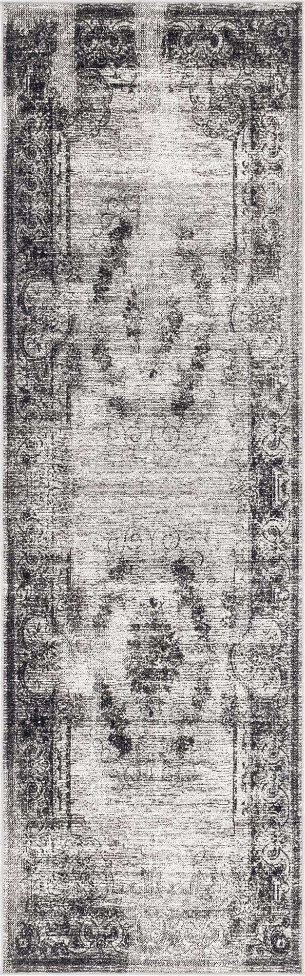 Gray 2' 7 x 10' Aarhus Runner Area Rug 100% Polypropylene With Jute Foundation Living Room Bedroom Carpet for Sale at Rug Engine