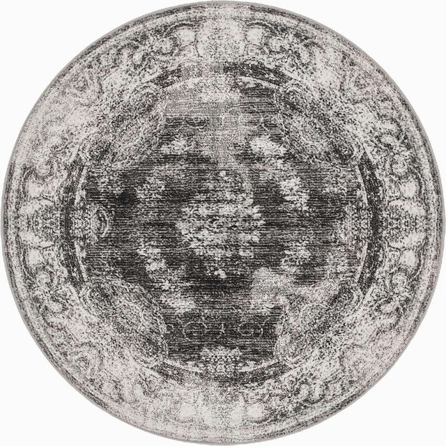 Charcoal 5' 3 x 5' 3 Aarhus Round Area Rug 100% Polypropylene With Jute Foundation Living Room Bedroom Carpet for Sale at Rug Engine