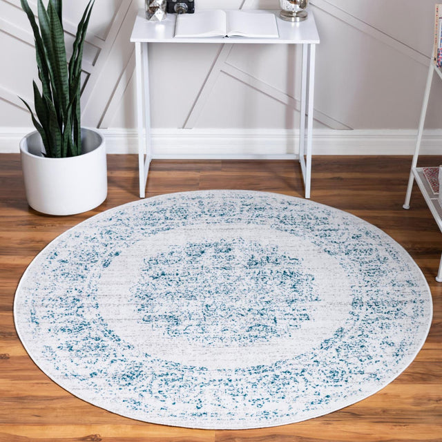 Cream 5' 3 x 5' 3 Aarhus Round Area Rug 100% Polypropylene With Jute Foundation Living Room Bedroom Carpet for Sale at Rug Engine