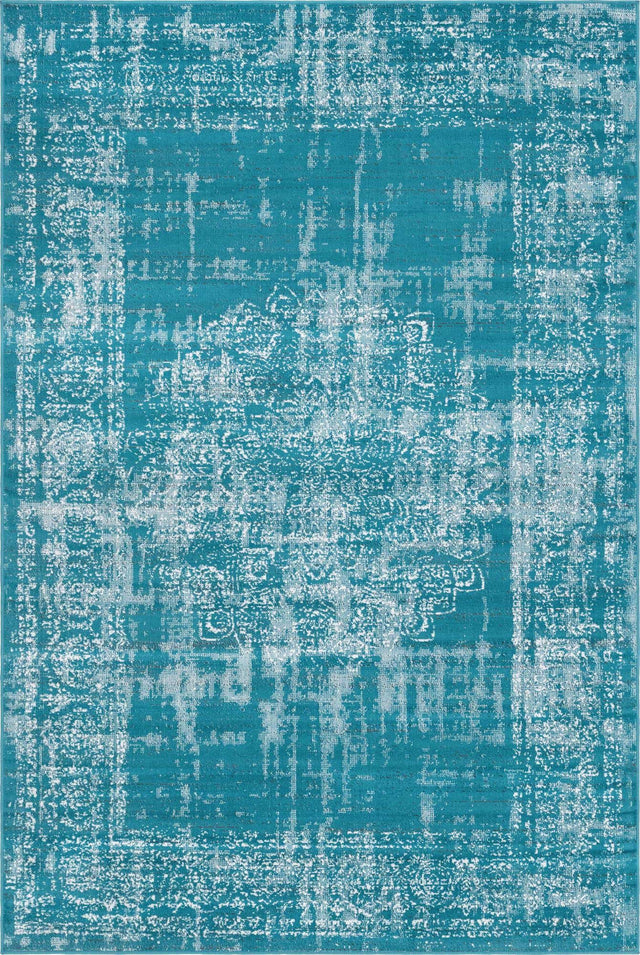 Blue 6' 1 x 9' Aarhus Rectangle Area Rug 100% Polypropylene With Jute Foundation Living Room Bedroom Carpet for Sale at Rug Engine