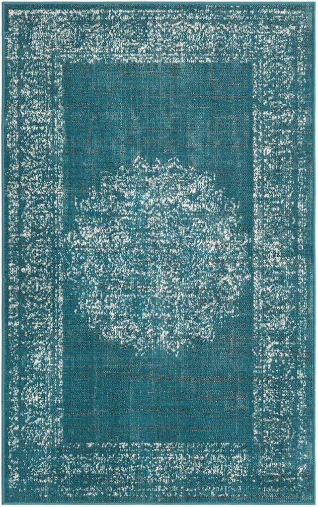 Blue 3' 3 x 5' 3 Aarhus Rectangle Area Rug 100% Polypropylene With Jute Foundation Living Room Bedroom Carpet for Sale at Rug Engine
