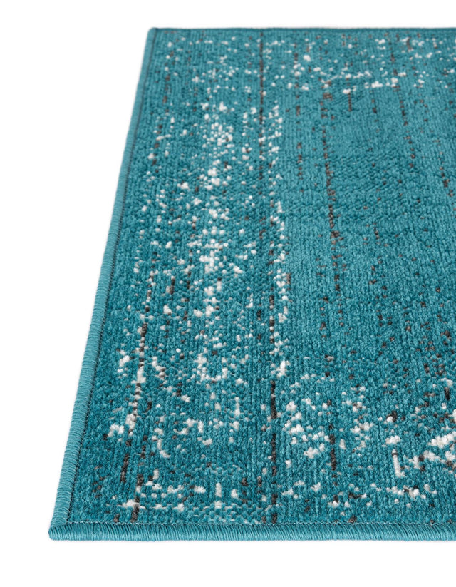 Blue 2' 7 x 10' Aarhus Runner Area Rug 100% Polypropylene With Jute Foundation Living Room Bedroom Carpet for Sale at Rug Engine