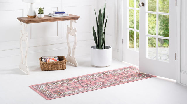 Rose 2' x 6' 1 Aarhus Runner Area Rug 100% Polypropylene With Jute Foundation Living Room Bedroom Carpet for Sale at Rug Engine