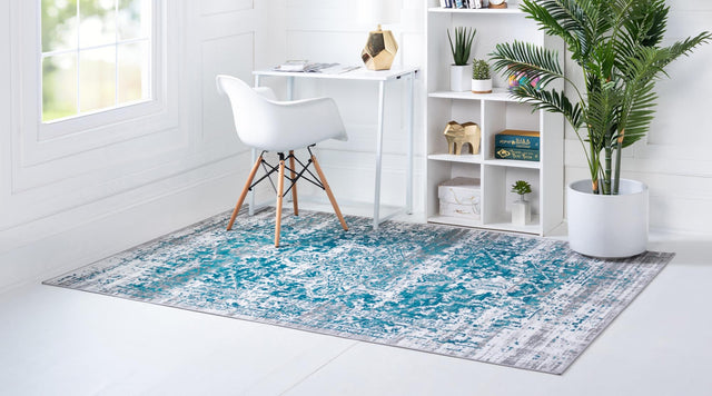 Blue 7' 1 x 10' Aarhus Rectangle Area Rug 100% Polypropylene With Jute Foundation Living Room Bedroom Carpet for Sale at Rug Engine