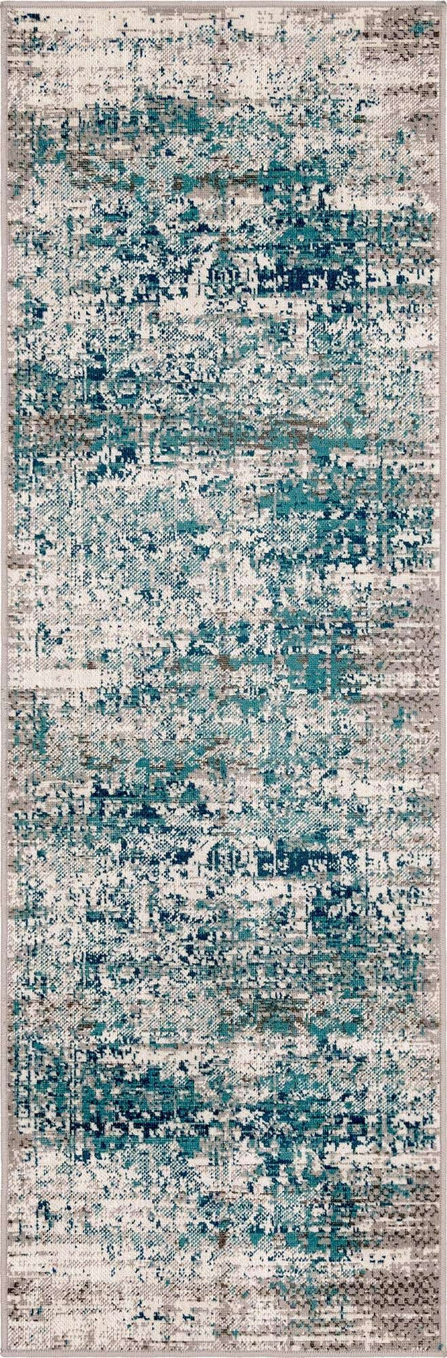 Blue 2' x 6' 1 Aarhus Runner Area Rug 100% Polypropylene With Jute Foundation Living Room Bedroom Carpet for Sale at Rug Engine