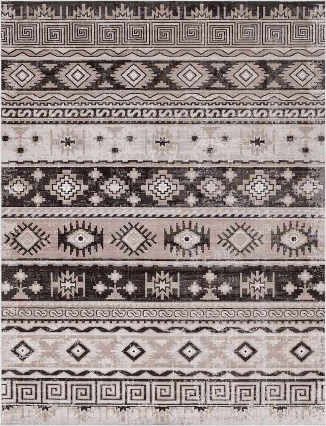 Beige 9' x 12' Lucerne Rectangle Area Rug 100% Polypropylene Traditional Classic Easy Clean Carpet for Kitchens, Living Rooms, Bedroom, Office for Sale at Rug Engine