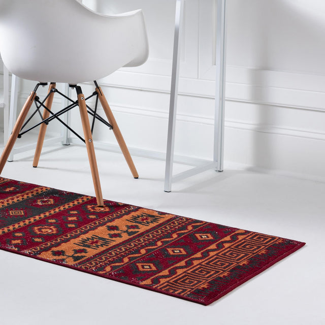Rust Red 2' x 5' 3 Lucerne Runner Area Rug 100% Polypropylene Traditional Classic Easy Clean Carpet for Kitchens, Living Rooms, Bedroom, Office for Sale at Rug Engine