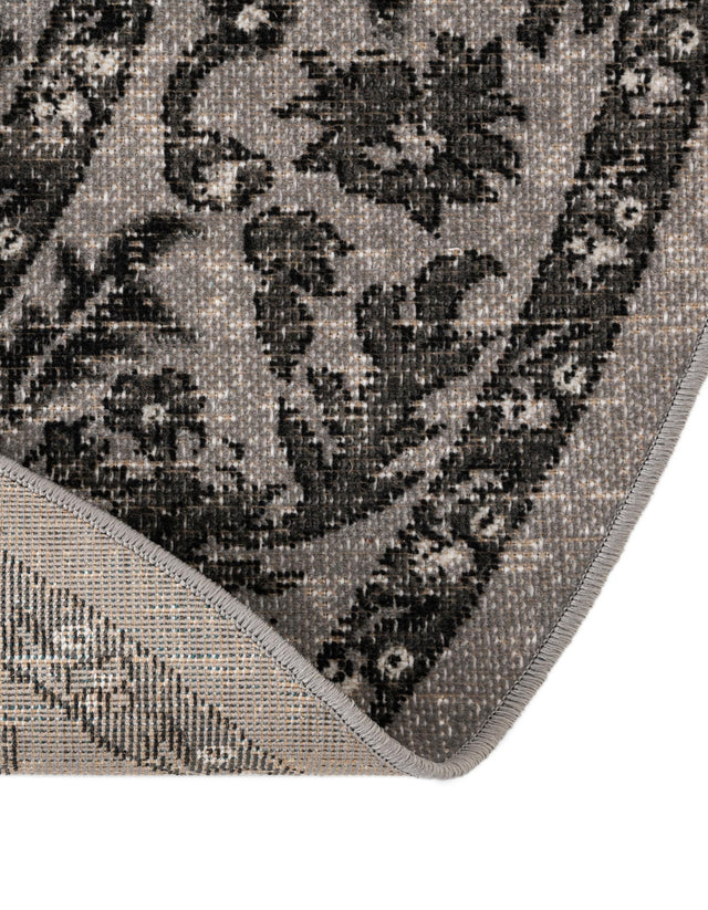 Light Gray 5' 3 x 5' 3 Lucerne Round Area Rug 100% Polypropylene Traditional Classic Easy Clean Carpet for Kitchens, Living Rooms, Bedroom, Office for Sale at Rug Engine