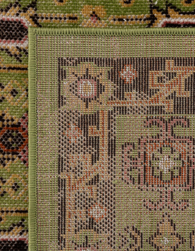 Green 7' 10 x 10' Lucerne Rectangle Area Rug 100% Polypropylene Traditional Classic Easy Clean Carpet for Kitchens, Living Rooms, Bedroom, Office for Sale at Rug Engine
