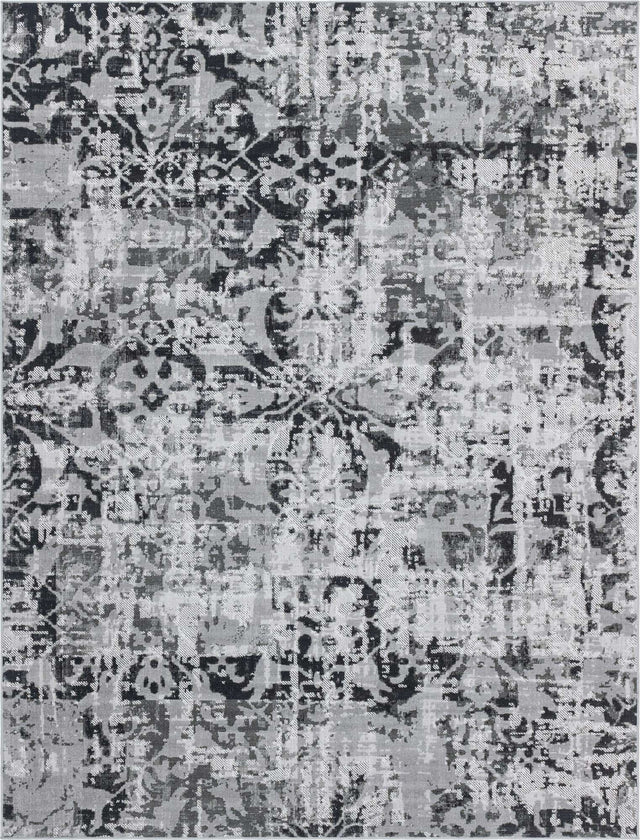Gray 9' x 12' Lucerne Rectangle Area Rug 100% Polypropylene Traditional Classic Easy Clean Carpet for Kitchens, Living Rooms, Bedroom, Office for Sale at Rug Engine