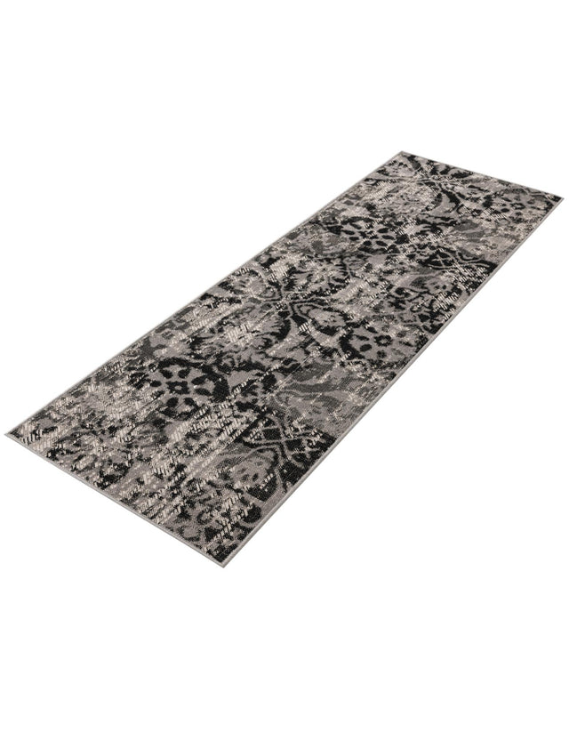 Gray 2' x 6' 1 Lucerne Runner Area Rug 100% Polypropylene Traditional Classic Easy Clean Carpet for Kitchens, Living Rooms, Bedroom, Office for Sale at Rug Engine
