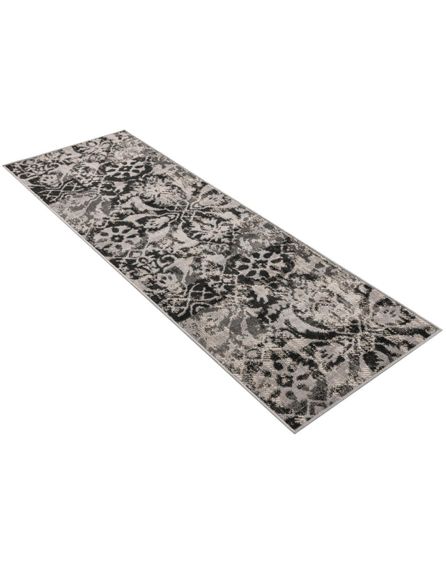 Gray 2' x 6' 1 Lucerne Runner Area Rug 100% Polypropylene Traditional Classic Easy Clean Carpet for Kitchens, Living Rooms, Bedroom, Office for Sale at Rug Engine