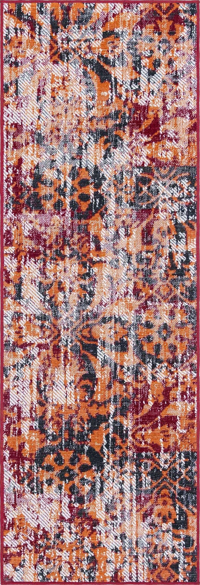 Rust Red 2' x 6' 1 Lucerne Runner Area Rug 100% Polypropylene Traditional Classic Easy Clean Carpet for Kitchens, Living Rooms, Bedroom, Office for Sale at Rug Engine