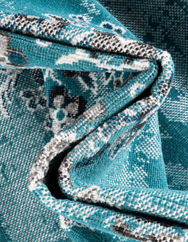 Blue 5' 3 x 8' Lucerne Rectangle Area Rug 100% Polypropylene Traditional Classic Easy Clean Carpet for Kitchens, Living Rooms, Bedroom, Office for Sale at Rug Engine