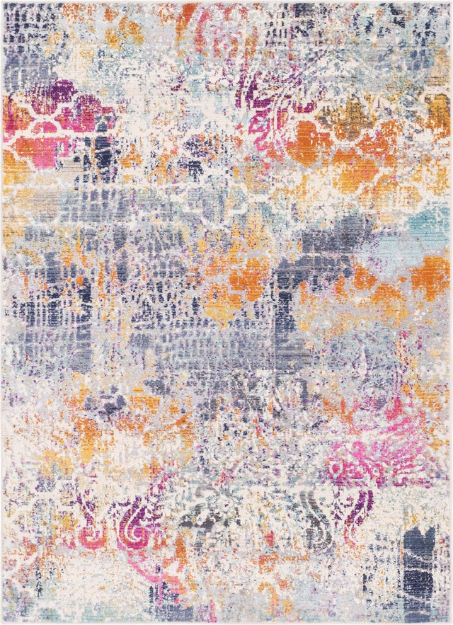 Multicolor 4' 1 x 5' 11 Malibu Rectangle Area Rug 70% Polypropylene & 30% Polyester Colorful Modern Carpet for Living, Dining, Office, Bedrooms for Sale at Rug Engine