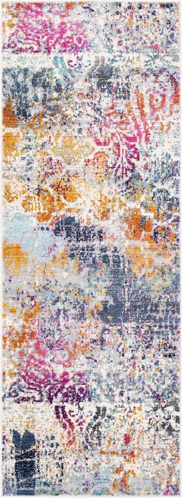 Multicolor 2' x 5' 11 Malibu Runner Area Rug 70% Polypropylene & 30% Polyester Colorful Modern Carpet for Living, Dining, Office, Bedrooms for Sale at Rug Engine