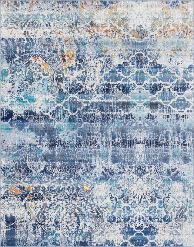 Blue 8' x 11' 6 Malibu Rectangle Area Rug 70% Polypropylene & 30% Polyester Colorful Modern Carpet for Living, Dining, Office, Bedrooms for Sale at Rug Engine