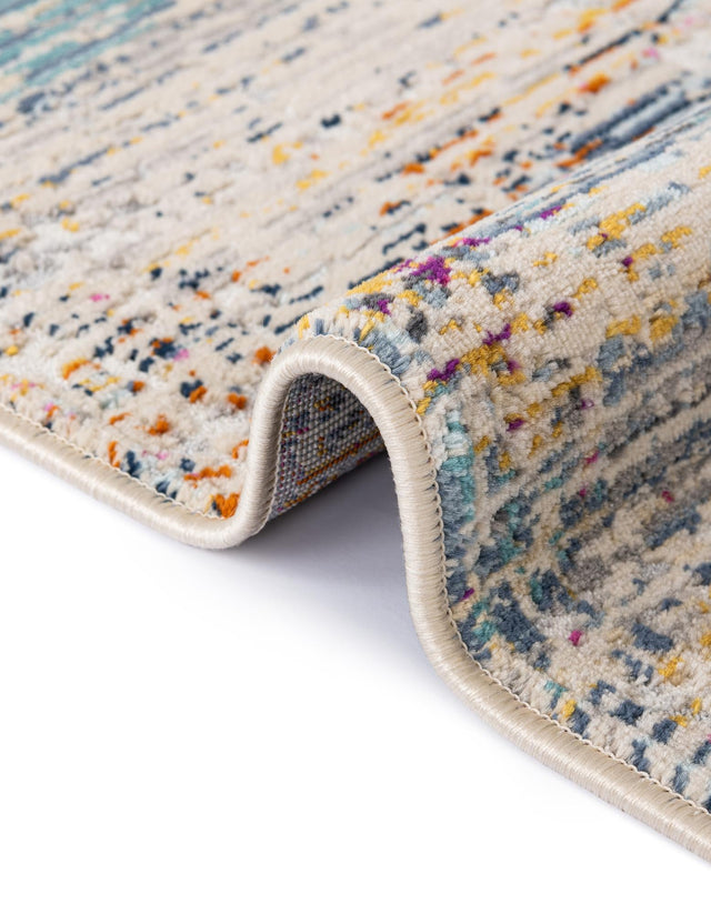 Multicolor 9' x 12' Malibu Rectangle Area Rug 70% Polypropylene & 30% Polyester Colorful Modern Carpet for Living, Dining, Office, Bedrooms for Sale at Rug Engine