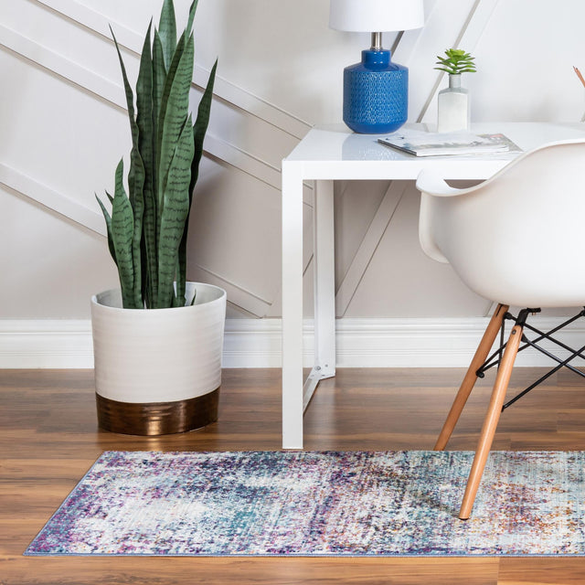 Multicolor 2' 7 x 9' 10 Malibu Runner Area Rug 70% Polypropylene & 30% Polyester Colorful Modern Carpet for Living, Dining, Office, Bedrooms for Sale at Rug Engine