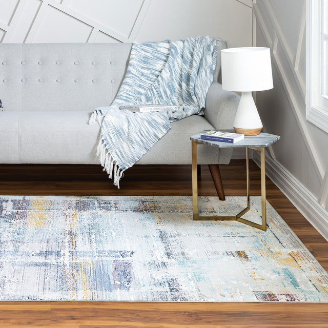 Multicolor 8' x 9' 10 Malibu Rectangle Area Rug 70% Polypropylene & 30% Polyester Colorful Modern Carpet for Living, Dining, Office, Bedrooms for Sale at Rug Engine