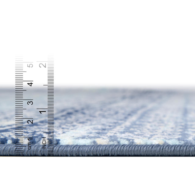 Blue 2' x 5' 11 Malibu Runner Area Rug 70% Polypropylene & 30% Polyester Colorful Modern Carpet for Living, Dining, Office, Bedrooms for Sale at Rug Engine