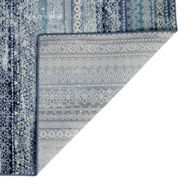Blue 2' x 5' 11 Malibu Runner Area Rug 70% Polypropylene & 30% Polyester Colorful Modern Carpet for Living, Dining, Office, Bedrooms for Sale at Rug Engine