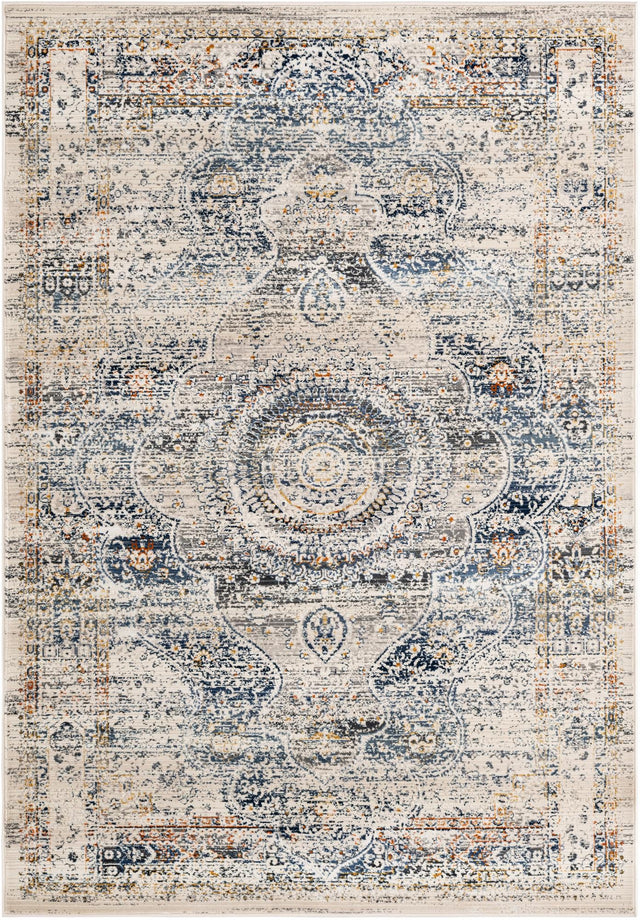 Gray 5' 1 x 7' 10 Budapest Rectangle Area Rug 70% Polypropylene & 30% Polyester With Cotton Backing Traditional Classical Room Carpet for Sale at Rug Engine