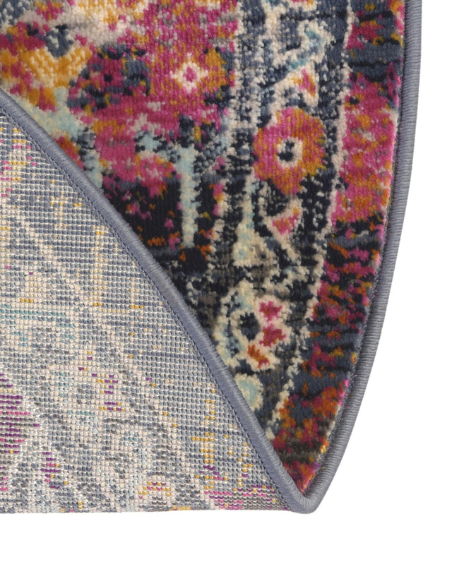 Red 3' 7 x 3' 7 Budapest Round Area Rug 70% Polypropylene & 30% Polyester With Cotton Backing Traditional Classical Room Carpet for Sale at Rug Engine