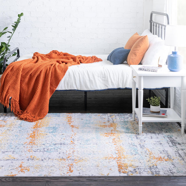 Gray 9' x 12' Budapest Rectangle Area Rug 70% Polypropylene & 30% Polyester With Cotton Backing Traditional Classical Room Carpet for Sale at Rug Engine