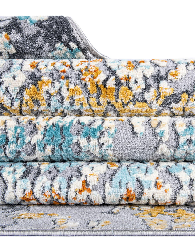Gray 4' 1 x 5' 11 Budapest Rectangle Area Rug 70% Polypropylene & 30% Polyester With Cotton Backing Traditional Classical Room Carpet for Sale at Rug Engine