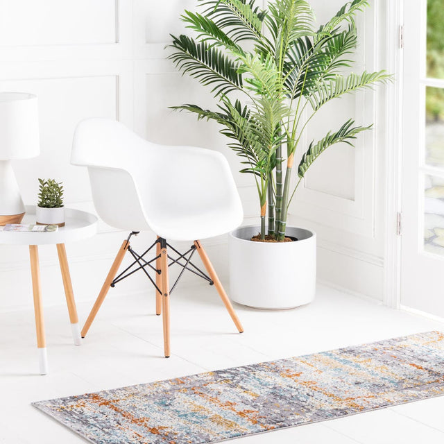 Gray 2' x 5' 11 Budapest Runner Area Rug 70% Polypropylene & 30% Polyester With Cotton Backing Traditional Classical Room Carpet for Sale at Rug Engine