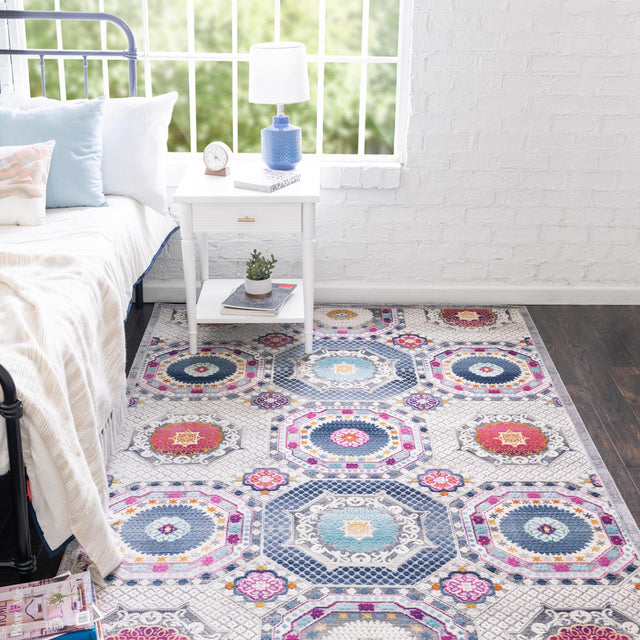 Multicolor 8' x 9' 10 Budapest Rectangle Area Rug 70% Polypropylene & 30% Polyester With Cotton Backing Traditional Classical Room Carpet for Sale at Rug Engine