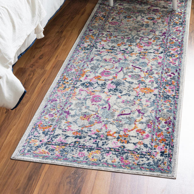 Ivory 2' 2 x 8' Budapest Runner Area Rug 70% Polypropylene & 30% Polyester With Cotton Backing Traditional Classical Room Carpet for Sale at Rug Engine