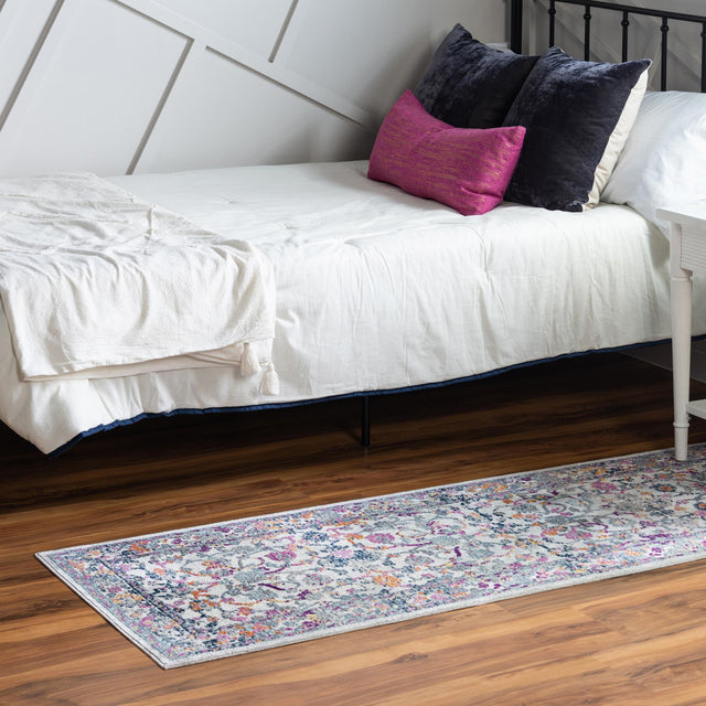 Ivory 2' 2 x 8' Budapest Runner Area Rug 70% Polypropylene & 30% Polyester With Cotton Backing Traditional Classical Room Carpet for Sale at Rug Engine