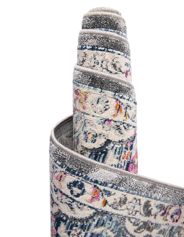 Gray 9' x 12' Budapest Rectangle Area Rug 70% Polypropylene & 30% Polyester With Cotton Backing Traditional Classical Room Carpet for Sale at Rug Engine