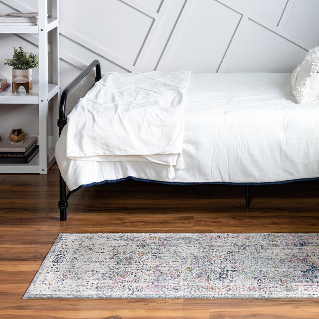 Gray 2' 7 x 9' 10 Budapest Runner Area Rug 70% Polypropylene & 30% Polyester With Cotton Backing Traditional Classical Room Carpet for Sale at Rug Engine