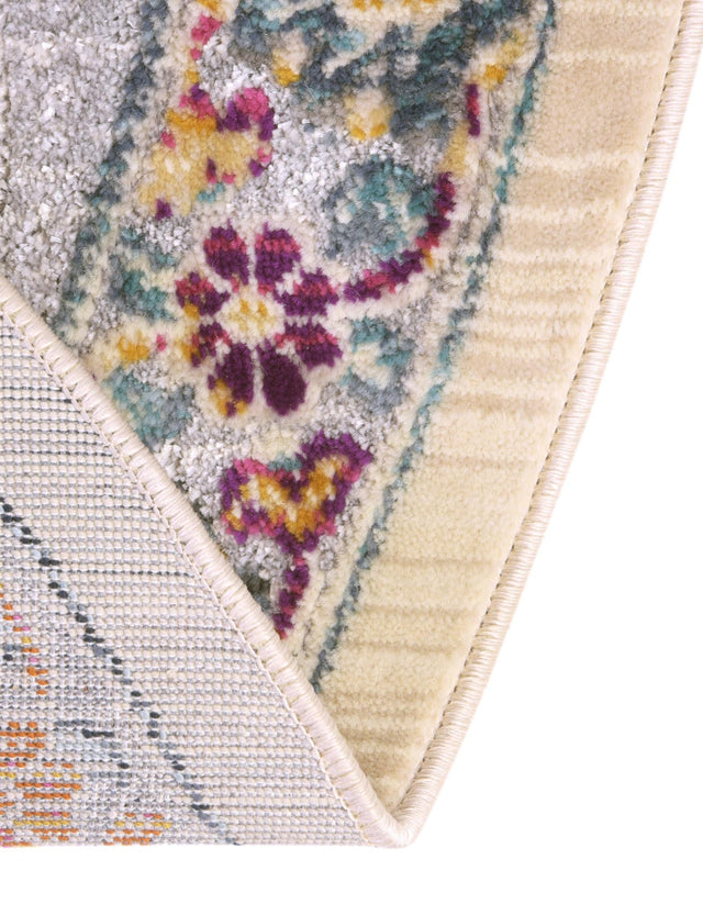 Ivory 5' 1 x 5' 1 Budapest Round Area Rug 70% Polypropylene & 30% Polyester With Cotton Backing Traditional Classical Room Carpet for Sale at Rug Engine