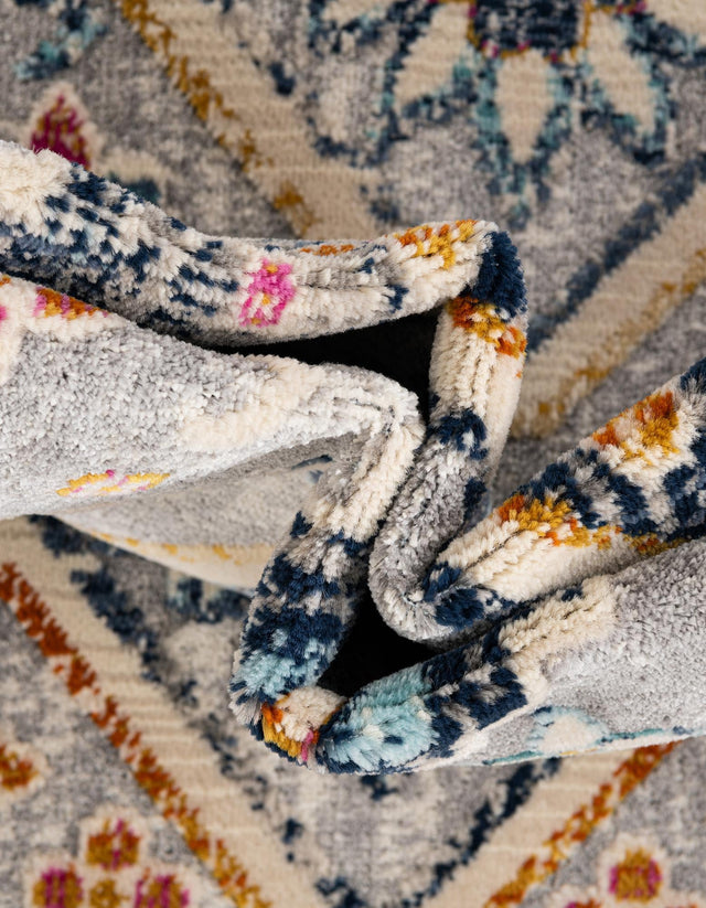 Light Gray 8' x 9' 10 Budapest Rectangle Area Rug 70% Polypropylene & 30% Polyester With Cotton Backing Traditional Classical Room Carpet for Sale at Rug Engine