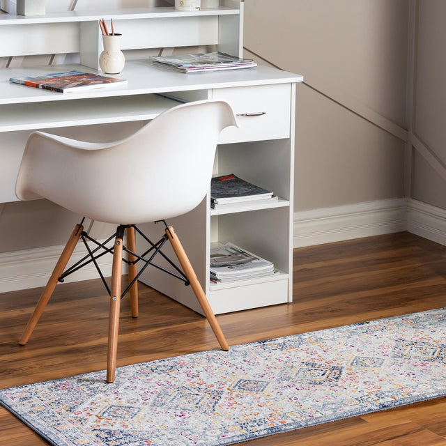 Light Gray 2' x 5' 11 Budapest Runner Area Rug 70% Polypropylene & 30% Polyester With Cotton Backing Traditional Classical Room Carpet for Sale at Rug Engine