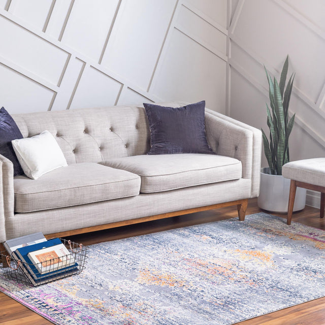 Gray 4' 1 x 5' 9 Budapest Rectangle Area Rug 70% Polypropylene & 30% Polyester With Cotton Backing Traditional Classical Room Carpet for Sale at Rug Engine