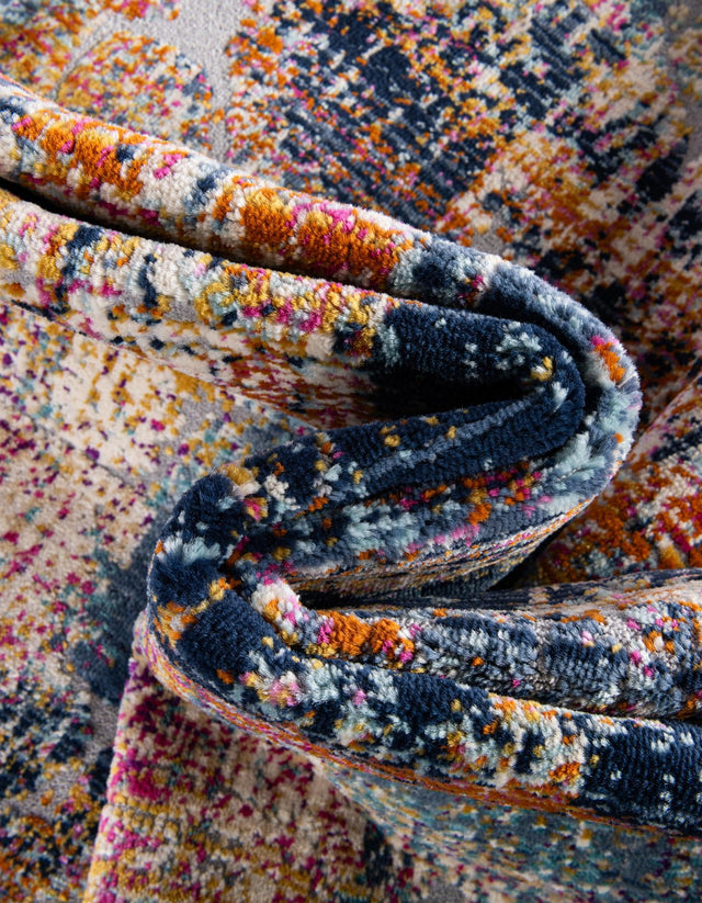 Multicolor 3' 7 x 3' 7 Budapest Round Area Rug 70% Polypropylene & 30% Polyester With Cotton Backing Traditional Classical Room Carpet for Sale at Rug Engine