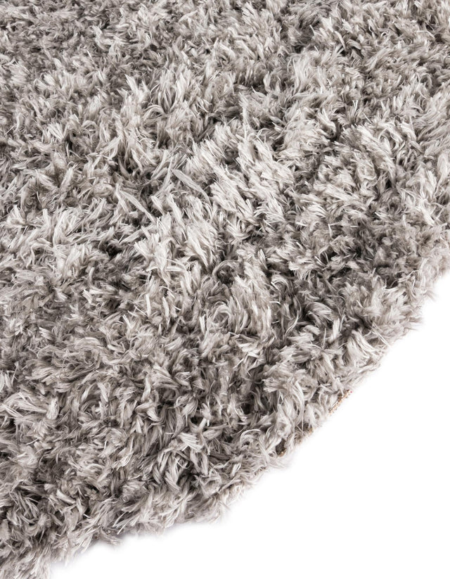 Ash 6' 1 x 6' 1 Infinity Shag Round Area Rug Thick Soft Touch Fluffy & Plush Shaggy Pile 100% Polypropylene With Jute Backing Solid Color Minimalist Carpet for Sale at Rug Engine