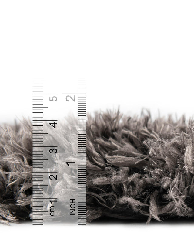 Smoke 4' 1 x 6' 1 Infinity Shag Rectangle Area Rug Thick Soft Touch Fluffy & Plush Shaggy Pile 100% Polypropylene With Jute Backing Solid Color Minimalist Carpet for Sale at Rug Engine