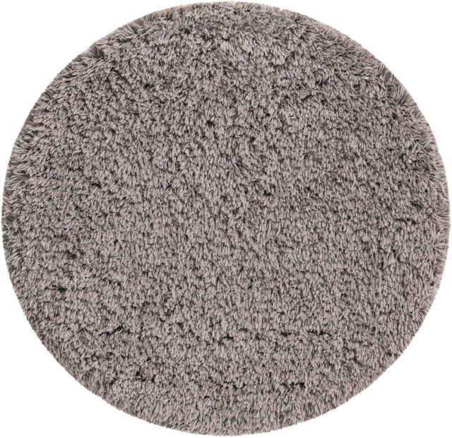 Smoke 3' 3 x 3' 3 Infinity Shag Round Area Rug Thick Soft Touch Fluffy & Plush Shaggy Pile 100% Polypropylene With Jute Backing Solid Color Minimalist Carpet for Sale at Rug Engine